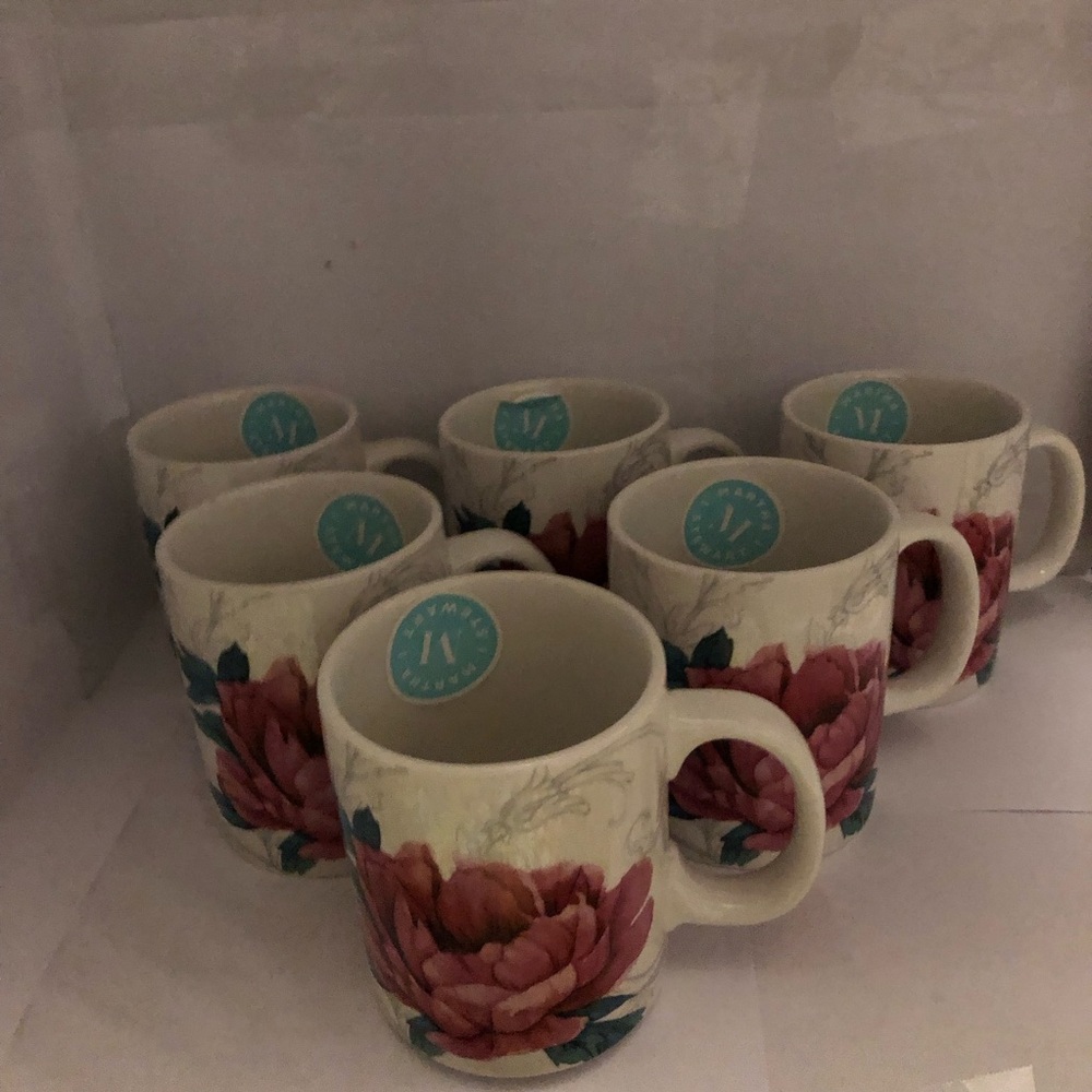 Martha Stewart Floral Ceramic Mug - Pink Peony 8 Ounces NWT VERY PRETTY - Picture 8 of 8